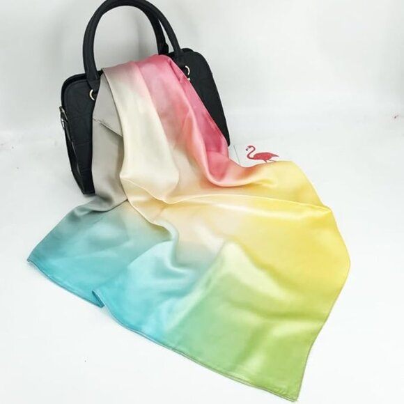 Silk Feeling Scarf 27.5 Inch - Picture 6 of 6